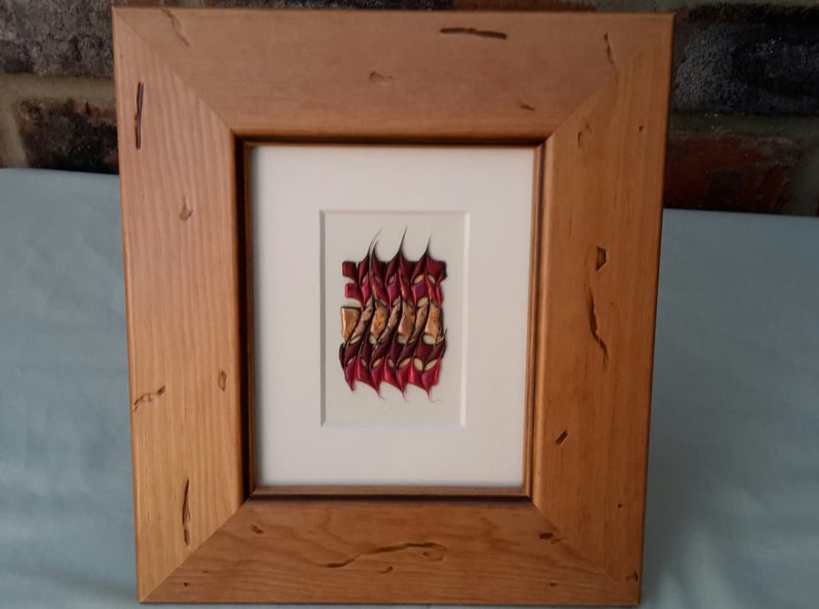 SALE Abstract picture, contemporary art, pine frame