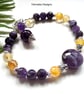 Designer Amethyst & Rutilated Quartz Bracelet  - Image 4