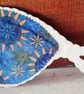 Sweet, hand-held, ceramic framed mirrors with beautiful cotton fabric backing - Image 4