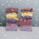 Crocheted Fingerless Dragon Scale Gloves