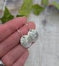 Sterling Silver Leafy Vine Oval Disc Earrings - JBJ1116 - Image 5