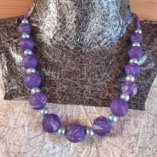 Bright purple necklace 