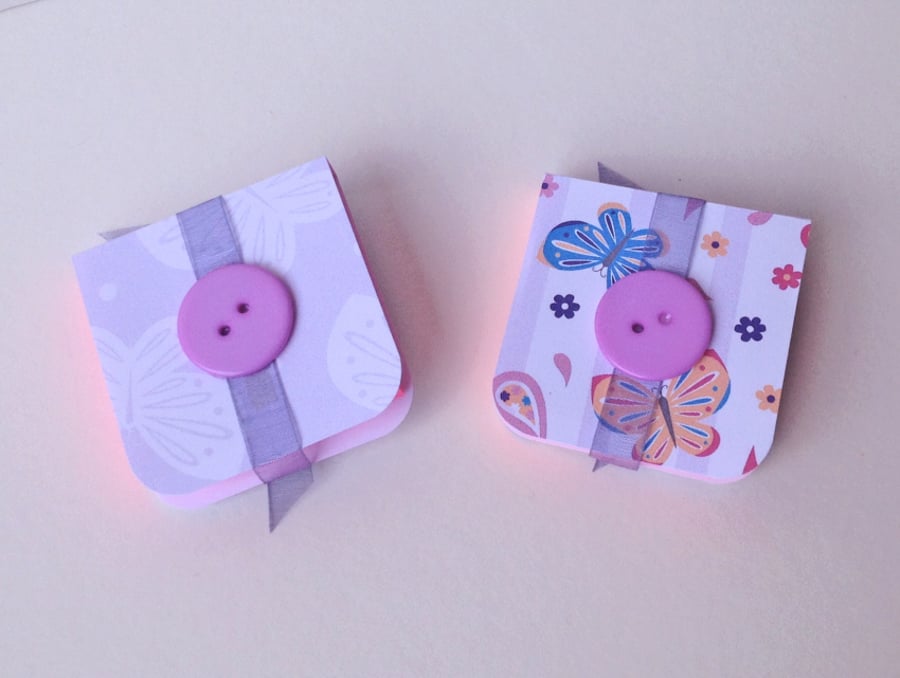 Mini Notebooks, Set of Two Handmade Notebooks