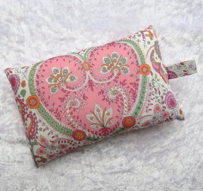 Palm rest, wrist support, made from Liberty Tana Lawn, hearts