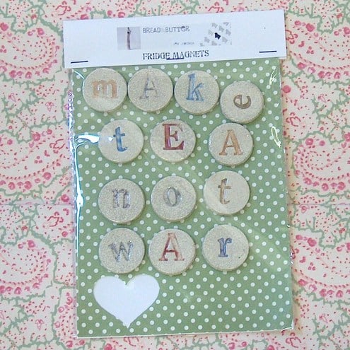 Fridge Magnets 'Make Tea Not War'