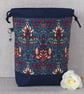 Project bag, drawstring bag, floral - Image 2