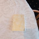 Handmade sketchbook A5 cotton rag watercolour paper gold cover open spine 