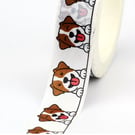 Jack Russell, Washi Tape, Terrier Doggy Decorative Tape, Cards, Journals, 10m
