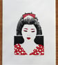 Geisha Linocut - Image 4
