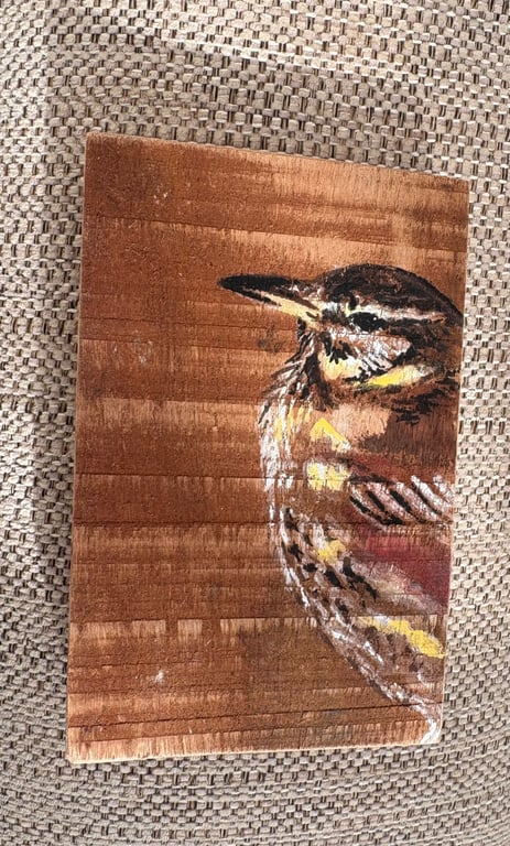 Redwing hand-painted wall art