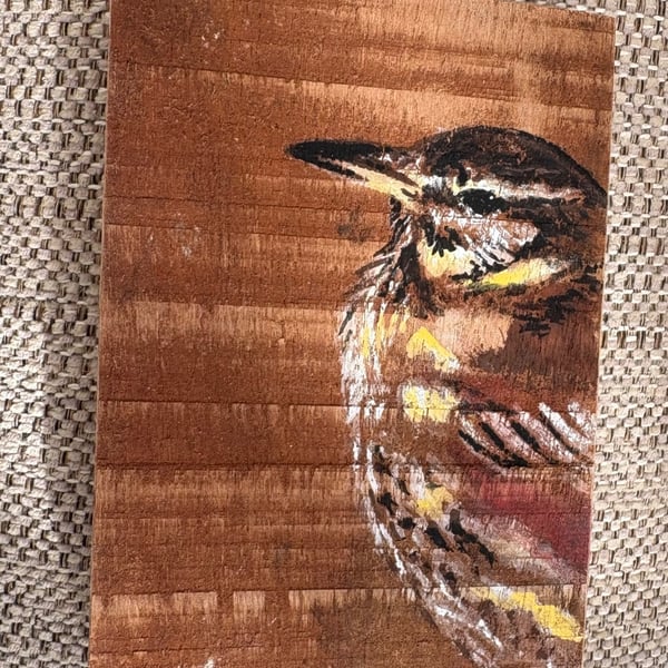 Redwing hand-painted wall art