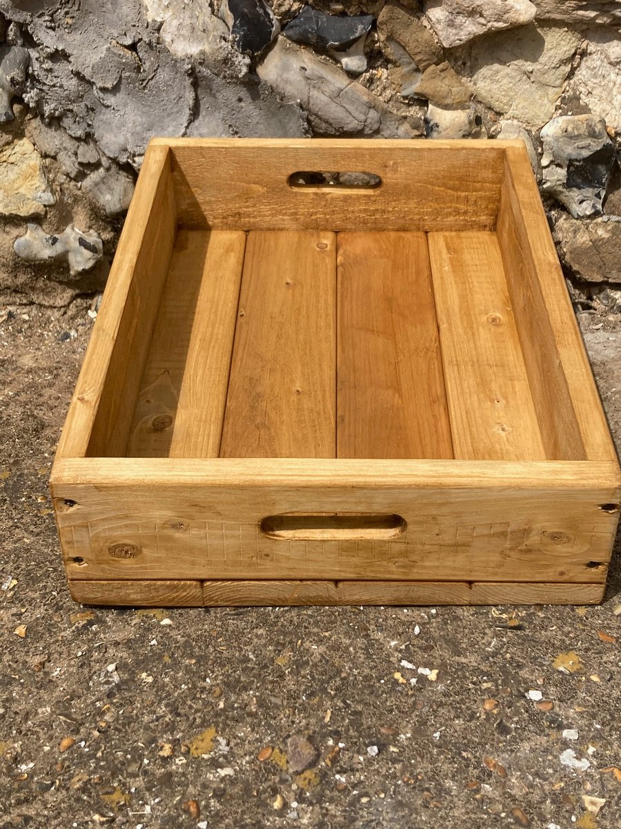 Handmade, reclaimed wood trays