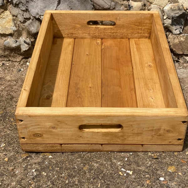 Handmade, reclaimed wood trays