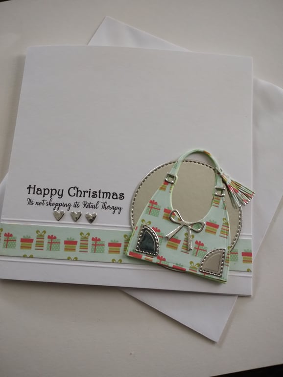 Christmas Card - Its not shopping its retail therapy 
