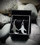 Silver shark earrings - Image 4