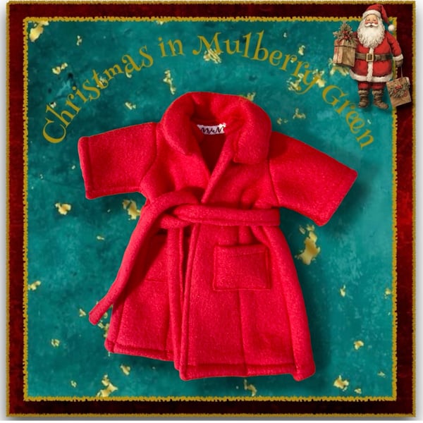Cosy Red Christmas Dressing Gown