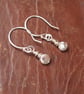 Silver Earrings, silver pebble earrings - Image 3