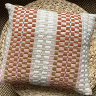 MALTON CUSHION No.5 Brick-Stone-Clay - Handwoven Cushion