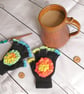 Magic Rainbow Mandela Fingerless Gloves. - Image 1