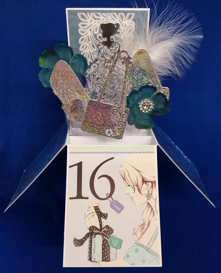 Girls 16th Birthday Card 
