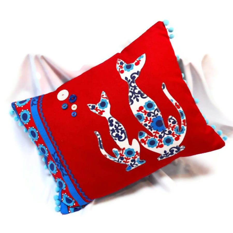 Nordic Scandi MCM CAT cushion Folksy