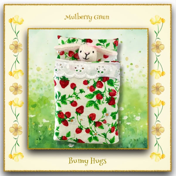 Bunny Hugs Strawberry Bed Set