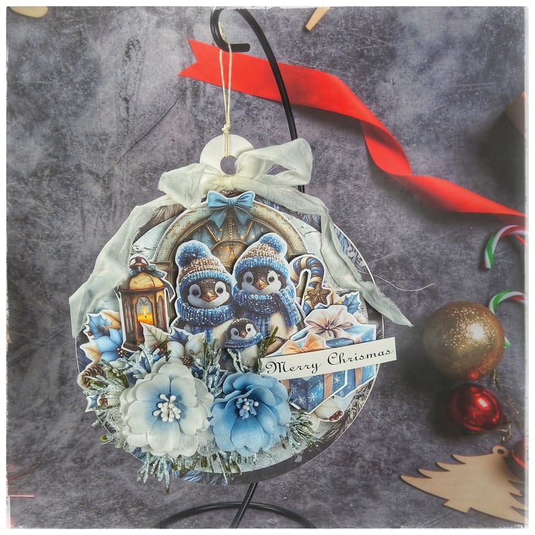 Handmade Christmas Hanging Decoration (61) Kraft Window Box Included