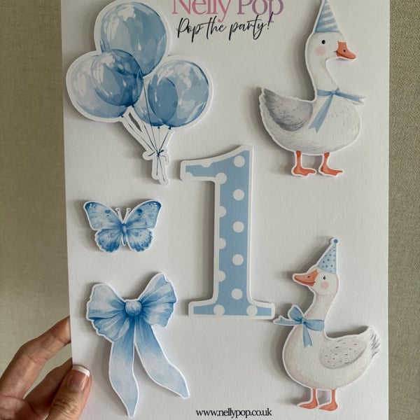 Silly Goose First Birthday Cake Accessory Pack