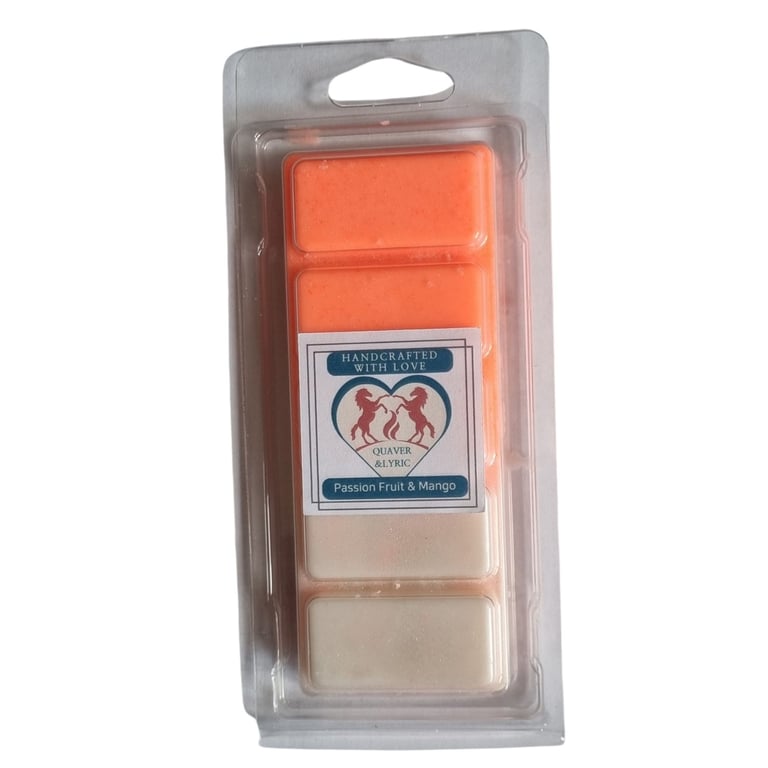 Soy Wax Melt Bar in Clamshell Passion Fruit and Mango 65g
