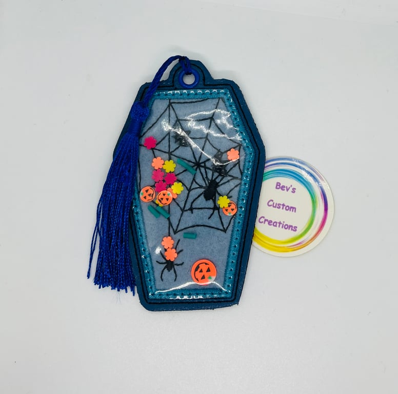 coffin shaker, Embroidered Bookmark,  