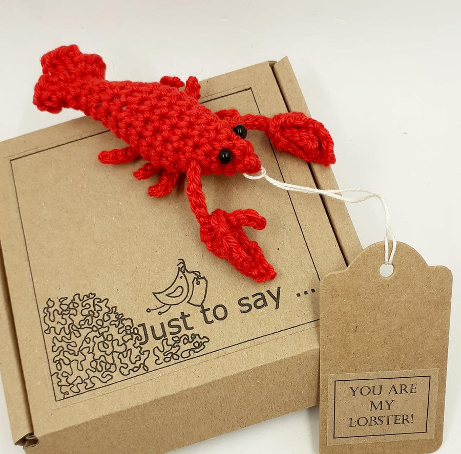 'You're my Lobster' - Crochet Alternative to a Greetings Card 