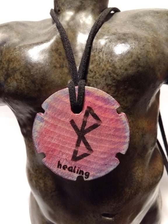 rune healing pendant