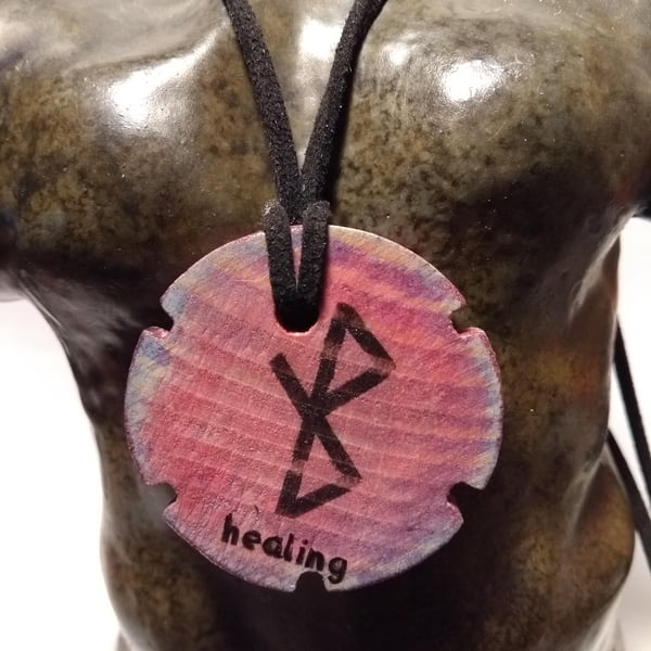 rune healing pendant
