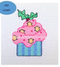 Christmas Cupcake Cross Stitch Digital Download PDF Pattern - Image 1