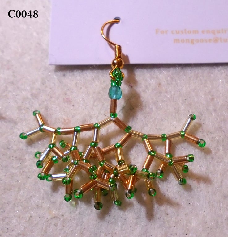 Fractal-style earrings (customisable)