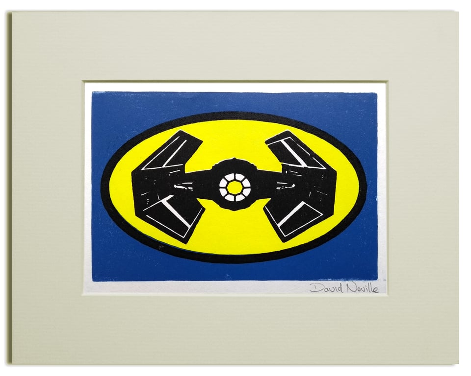 Dark Side Linocut print