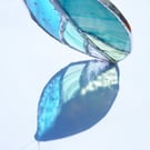 Stained Glass Leaf Suncatcher - Springtime Leaf Art - Leaf Window Decor 
