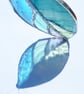 Stained Glass Leaf Suncatcher - Springtime Leaf Art - Leaf Window Decor 