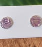 Fine silver and enamel stud earrings  - Image 4