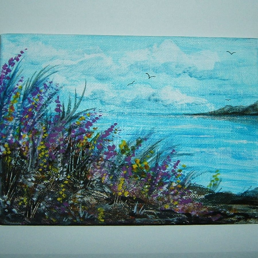 flowers floral acrylic art painting landscape ref 50