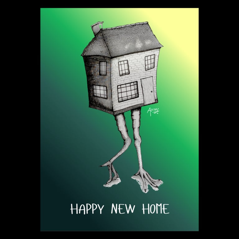 Baba Yaga's Home Sweet Home - New Home Card (A6)