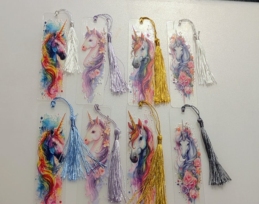 Acrylic Unicorn design bookmark 