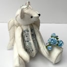 Angel collectable artist bear, one of a kind handmade teddy bear by Bearlescent 