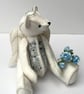 Angel collectable artist bear, one of a kind handmade teddy bear by Bearlescent 