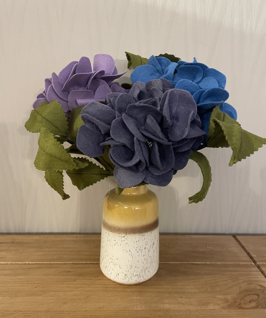 Handmade Felt Hydrangea