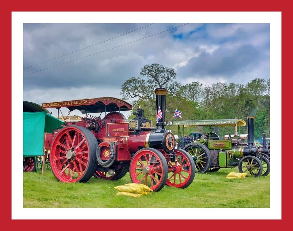  Steam Traction Engine Greeting Card A5