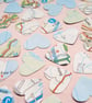 United Kingdom Map Confetti Hearts - Wedding Bon Voyage Party Travel Decor - Image 2