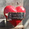 Paper mache heart 