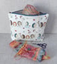 Large zipped pouch, project bag, cosmetic bag, hedgehogs - Image 5