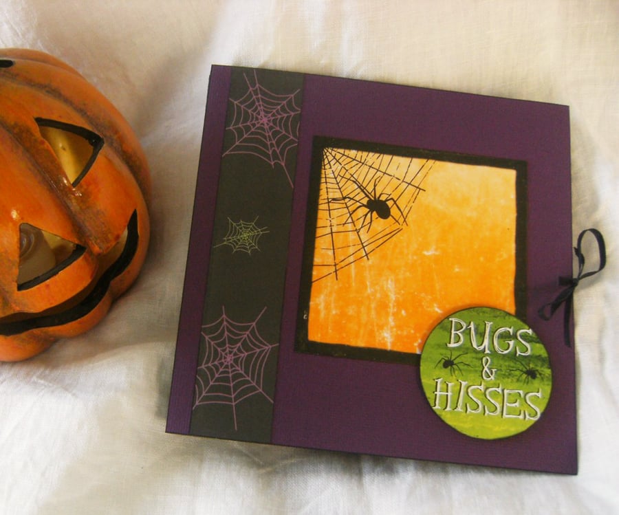 Halloween Spiders Mini Scrapbook Album